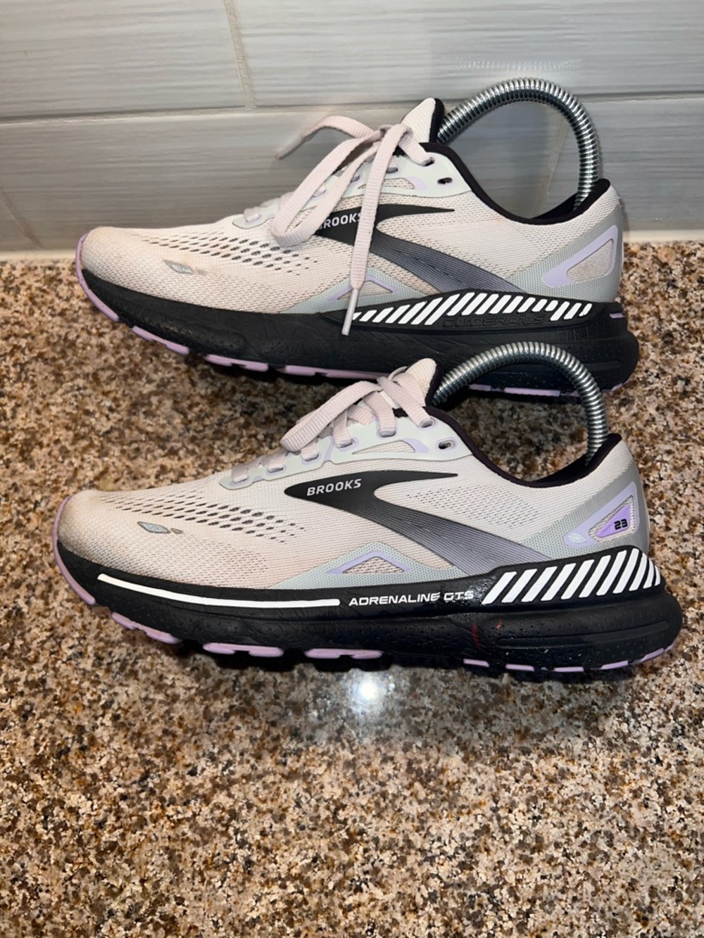 Brooks Adrenaline GTS Women's Running Shoes in Pale Pink and Black